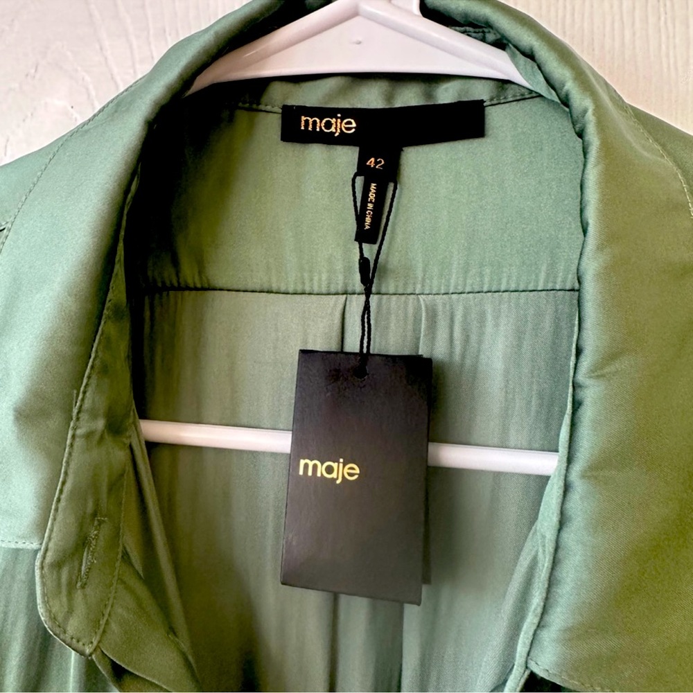 COPY - - Paicy Long Sleeve Satin Cargo Jumpsuit! Majestic